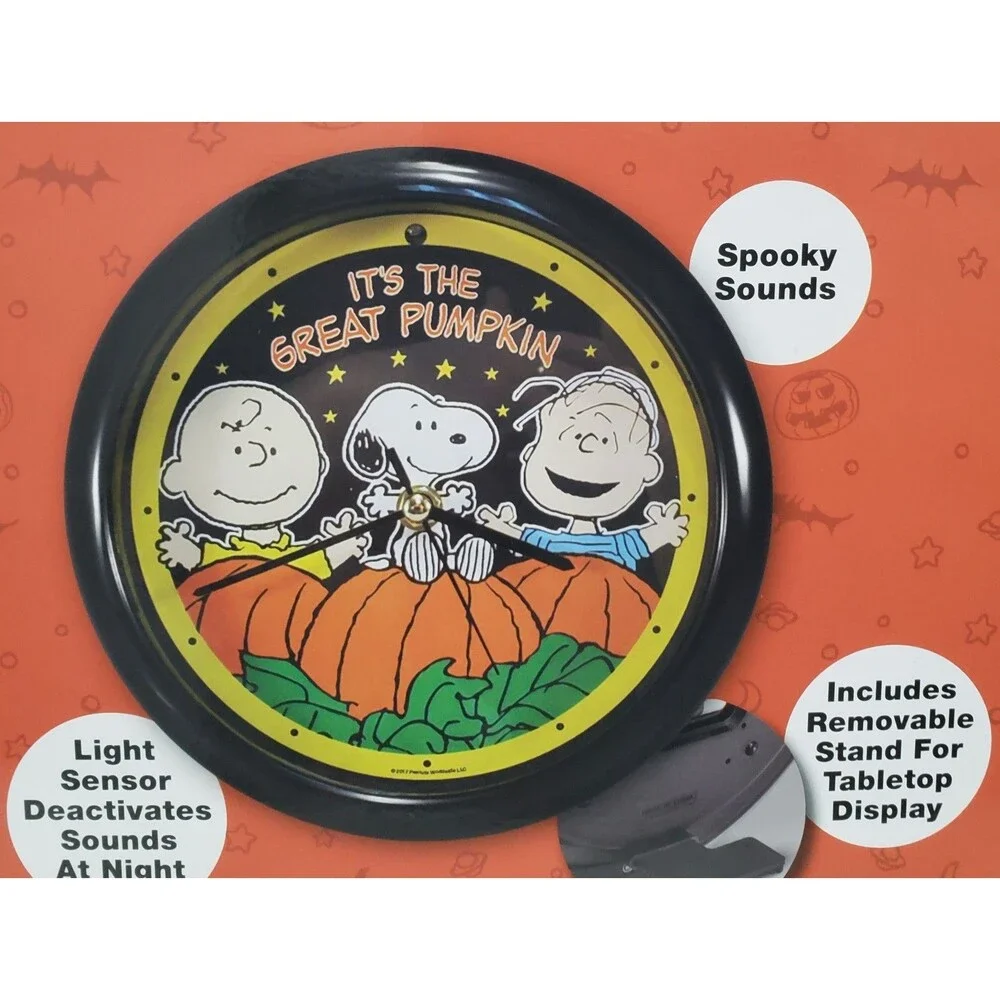 Round Plastic Spooky Sound Wall Clock (8